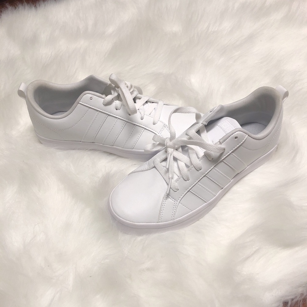 All-white Adidas